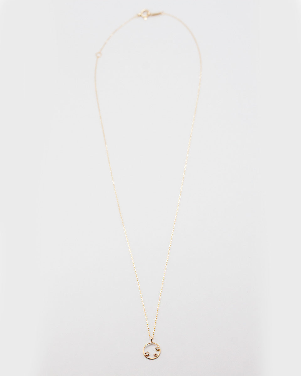 n004k 【高品質】 ダイヤ ネックレス サークル 丸 S925 ペンダント DIAMOND SKINNY NECKLACE(2JN1087)K10 ネックレス｜スター